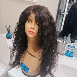 Curly Black Brazilian Human Wig 22 Inches
